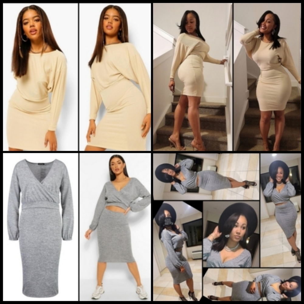‼️SOLD‼️ 
Sexy Clothes Bundle Grey and Tan Dress